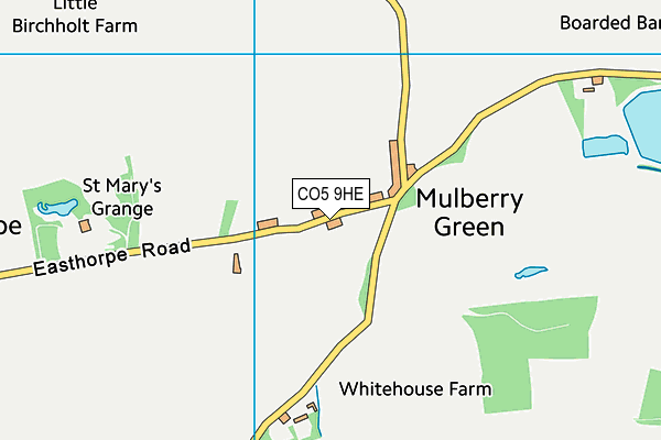 CO5 9HE map - OS VectorMap District (Ordnance Survey)