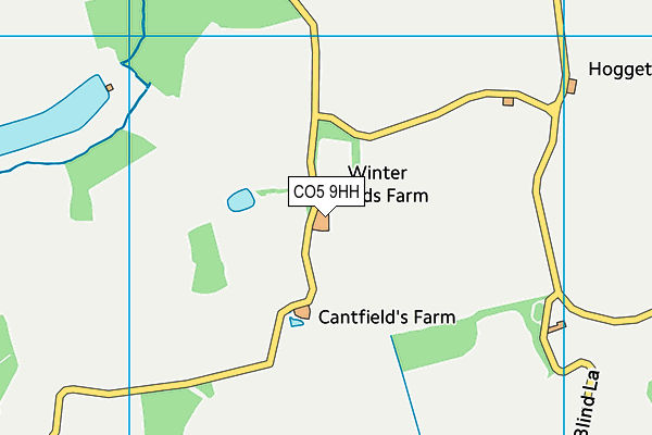 CO5 9HH map - OS VectorMap District (Ordnance Survey)