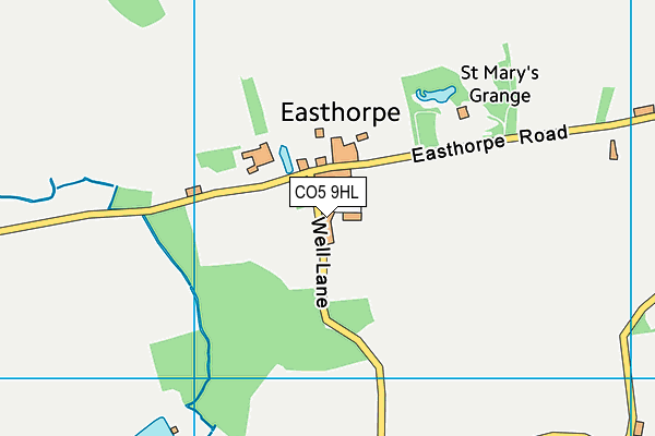 CO5 9HL map - OS VectorMap District (Ordnance Survey)