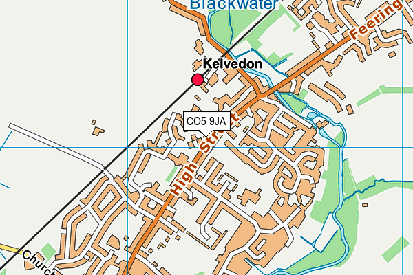 CO5 9JA map - OS VectorMap District (Ordnance Survey)