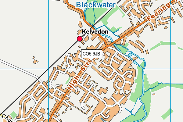 CO5 9JB map - OS VectorMap District (Ordnance Survey)