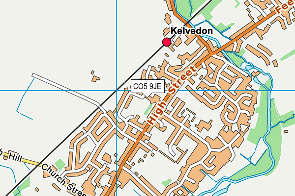 CO5 9JE map - OS VectorMap District (Ordnance Survey)