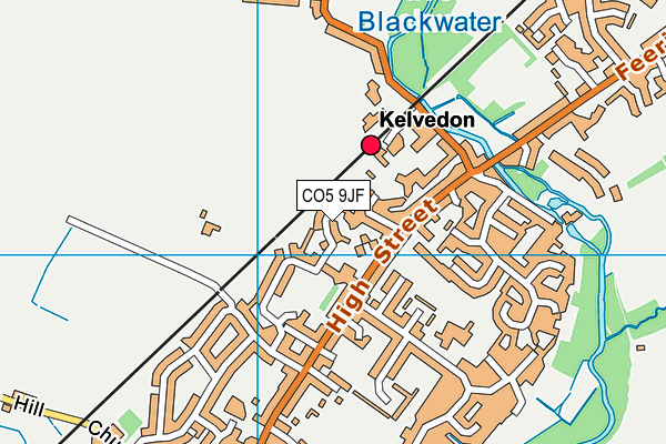 CO5 9JF map - OS VectorMap District (Ordnance Survey)