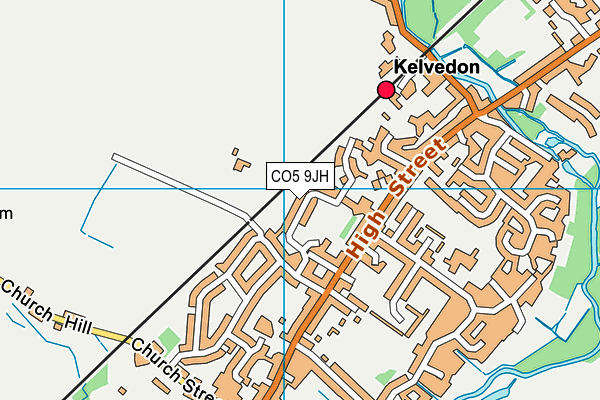 CO5 9JH map - OS VectorMap District (Ordnance Survey)
