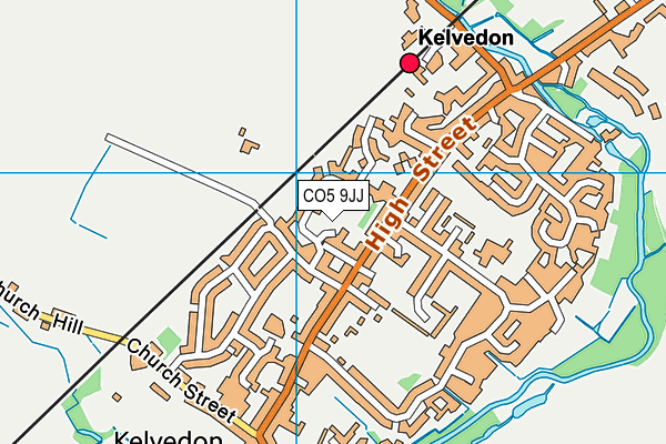 CO5 9JJ map - OS VectorMap District (Ordnance Survey)