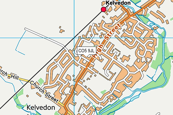 CO5 9JL map - OS VectorMap District (Ordnance Survey)