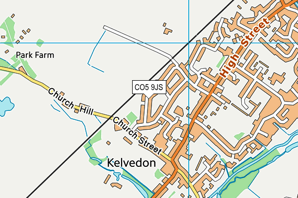 CO5 9JS map - OS VectorMap District (Ordnance Survey)