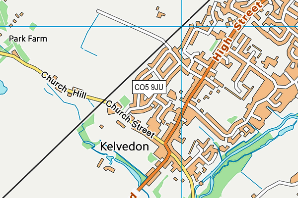 CO5 9JU map - OS VectorMap District (Ordnance Survey)