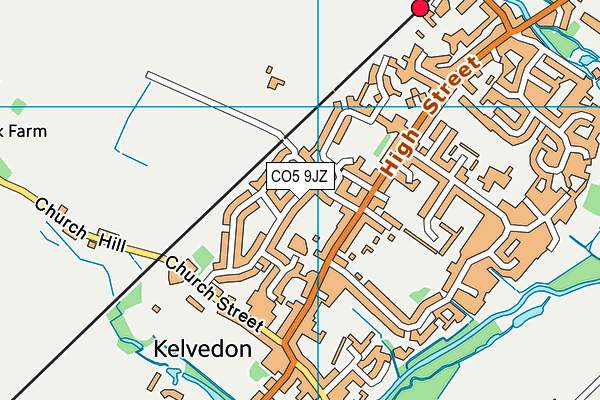 CO5 9JZ map - OS VectorMap District (Ordnance Survey)