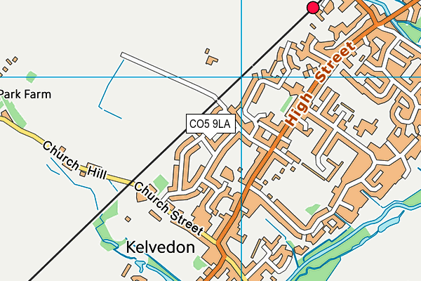 CO5 9LA map - OS VectorMap District (Ordnance Survey)