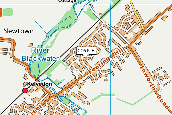 CO5 9LH map - OS VectorMap District (Ordnance Survey)