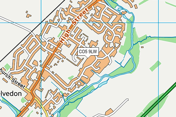 CO5 9LW map - OS VectorMap District (Ordnance Survey)