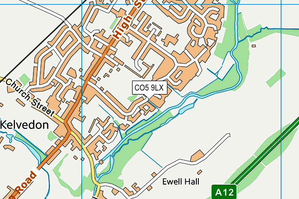CO5 9LX map - OS VectorMap District (Ordnance Survey)