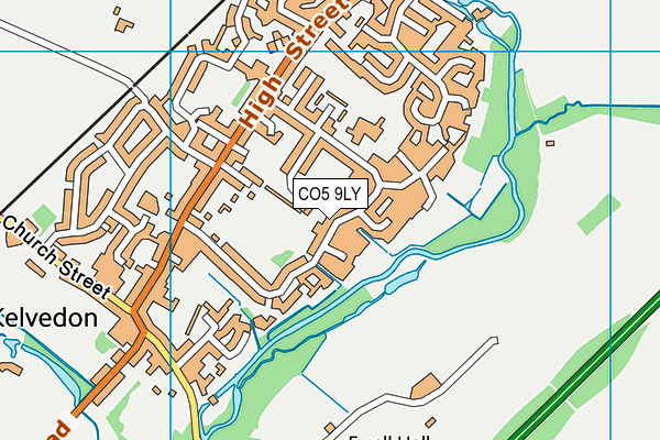 CO5 9LY map - OS VectorMap District (Ordnance Survey)