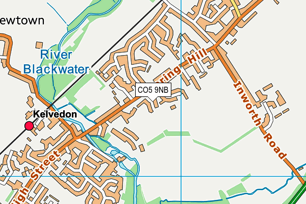 CO5 9NB map - OS VectorMap District (Ordnance Survey)