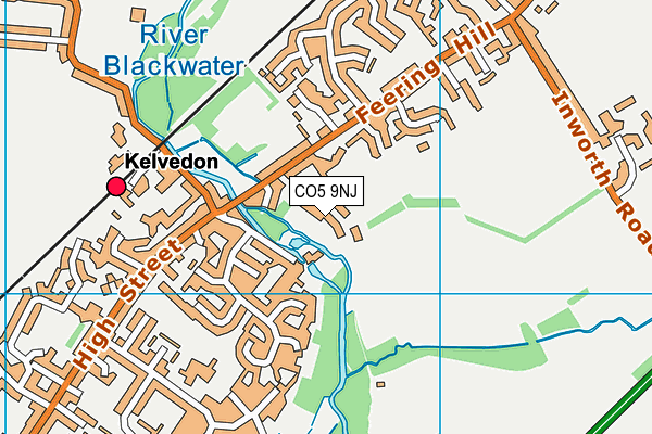 CO5 9NJ map - OS VectorMap District (Ordnance Survey)