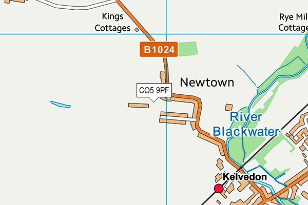 CO5 9PF map - OS VectorMap District (Ordnance Survey)