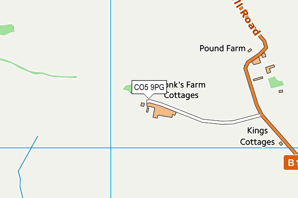 CO5 9PG map - OS VectorMap District (Ordnance Survey)