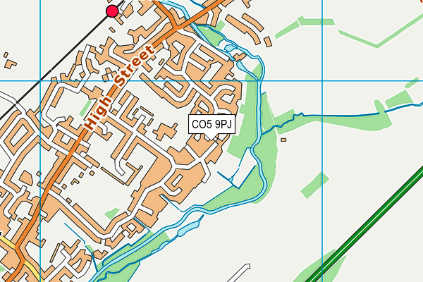 CO5 9PJ map - OS VectorMap District (Ordnance Survey)