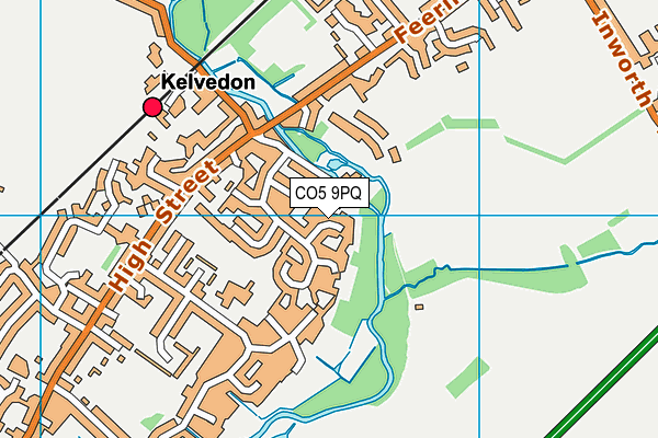 CO5 9PQ map - OS VectorMap District (Ordnance Survey)