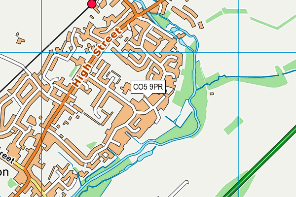CO5 9PR map - OS VectorMap District (Ordnance Survey)