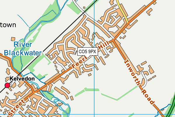 CO5 9PX map - OS VectorMap District (Ordnance Survey)