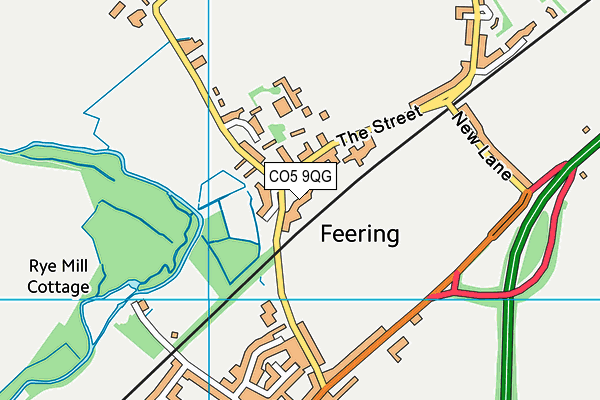 CO5 9QG map - OS VectorMap District (Ordnance Survey)