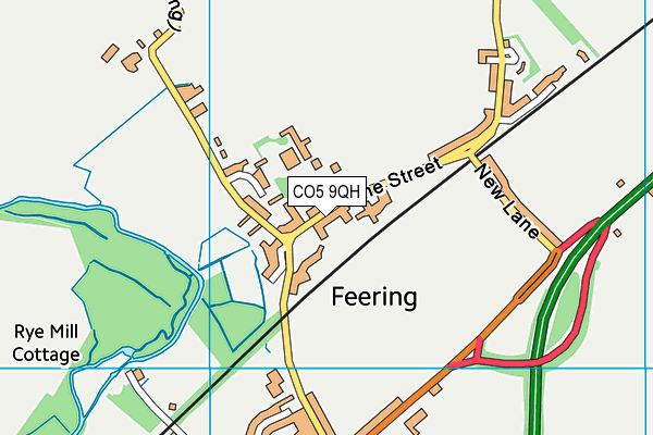 CO5 9QH map - OS VectorMap District (Ordnance Survey)