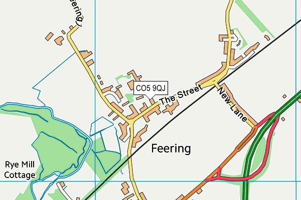 CO5 9QJ map - OS VectorMap District (Ordnance Survey)