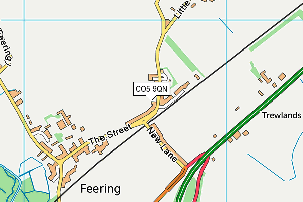 CO5 9QN map - OS VectorMap District (Ordnance Survey)