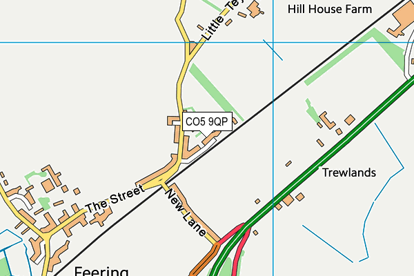 CO5 9QP map - OS VectorMap District (Ordnance Survey)