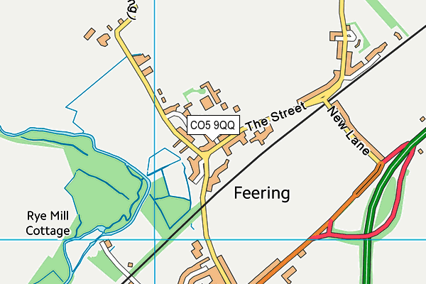 CO5 9QQ map - OS VectorMap District (Ordnance Survey)