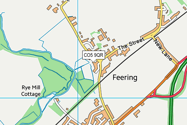 CO5 9QR map - OS VectorMap District (Ordnance Survey)