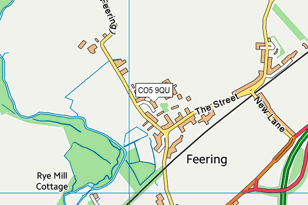 CO5 9QU map - OS VectorMap District (Ordnance Survey)