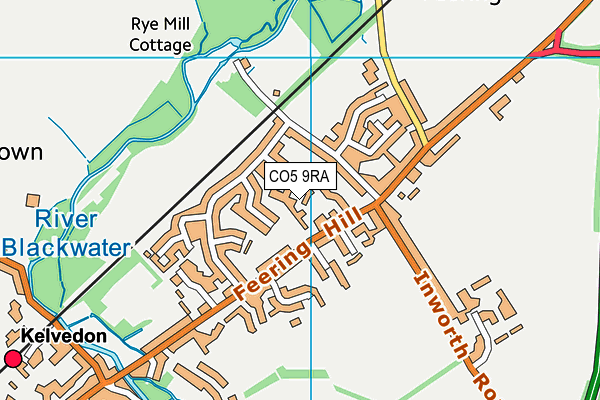 CO5 9RA map - OS VectorMap District (Ordnance Survey)