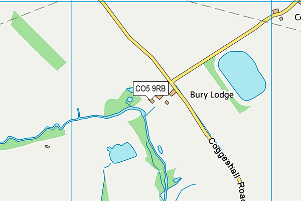 CO5 9RB map - OS VectorMap District (Ordnance Survey)