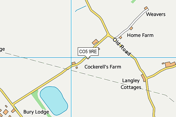 CO5 9RE map - OS VectorMap District (Ordnance Survey)