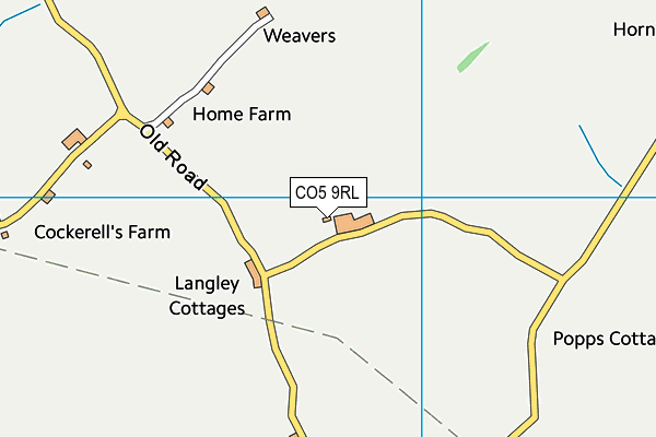 CO5 9RL map - OS VectorMap District (Ordnance Survey)