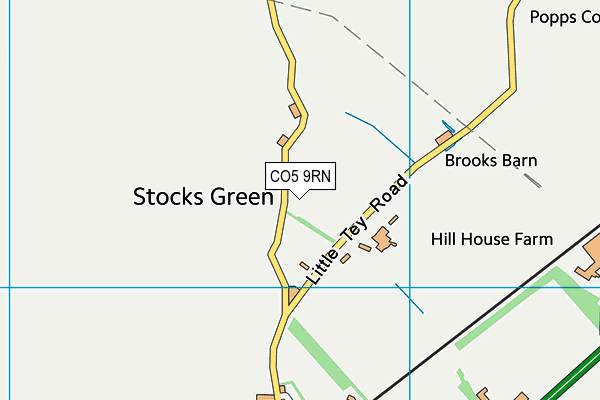 CO5 9RN map - OS VectorMap District (Ordnance Survey)