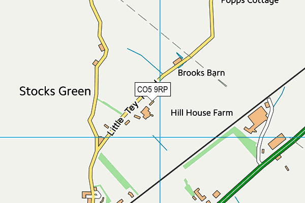 CO5 9RP map - OS VectorMap District (Ordnance Survey)