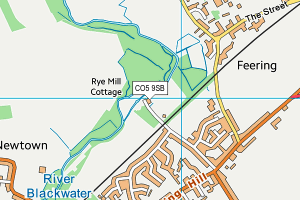 Kelvedon And Feering Cricket Club map (CO5 9SB) - OS VectorMap District (Ordnance Survey)