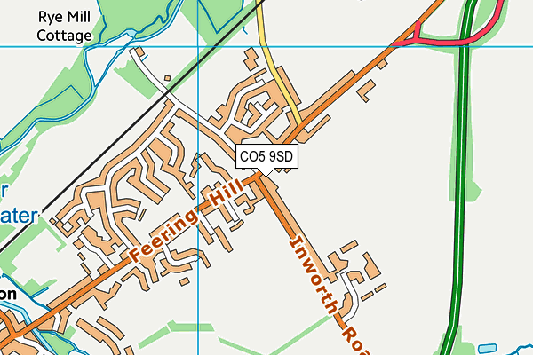 CO5 9SD map - OS VectorMap District (Ordnance Survey)