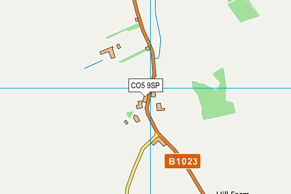 CO5 9SP map - OS VectorMap District (Ordnance Survey)