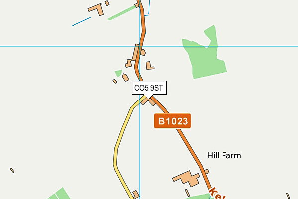 CO5 9ST map - OS VectorMap District (Ordnance Survey)