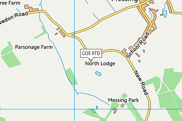 CO5 9TD map - OS VectorMap District (Ordnance Survey)