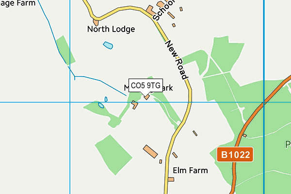 CO5 9TG map - OS VectorMap District (Ordnance Survey)