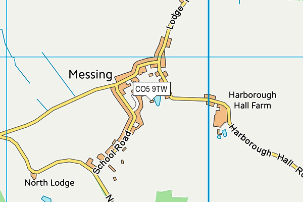 CO5 9TW map - OS VectorMap District (Ordnance Survey)