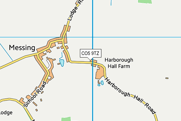 CO5 9TZ map - OS VectorMap District (Ordnance Survey)