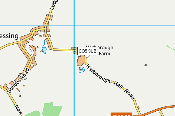 CO5 9UB map - OS VectorMap District (Ordnance Survey)