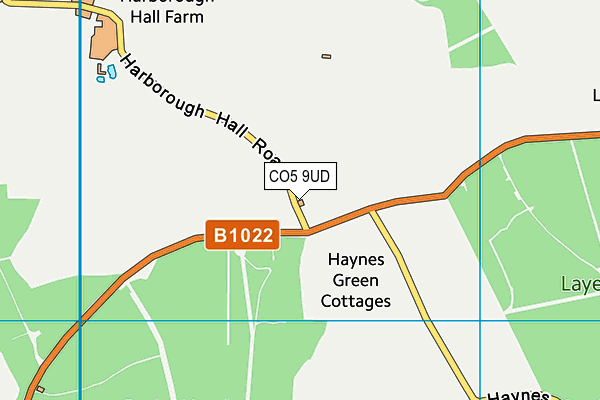 CO5 9UD map - OS VectorMap District (Ordnance Survey)